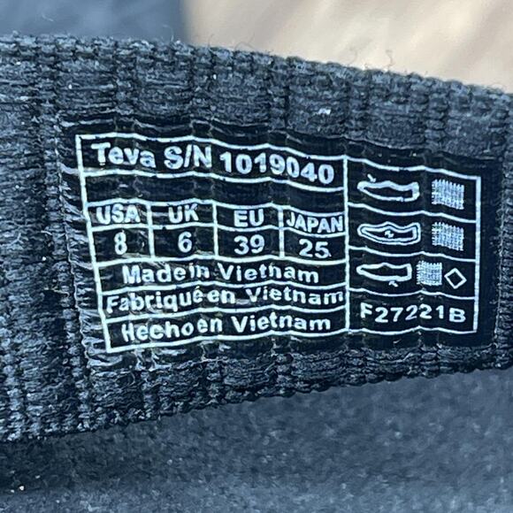 Teva Voya Sandals Womens 8 Black Flip Flop Comfort Thong Casual Beach Summer - Picture 8 of 8